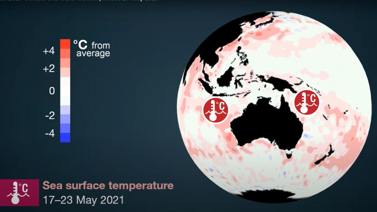 El Nino and La Nina are in neutral meaning warmer waters off northern Australia could have a much greater effect on our winter weather. Picture: BOM