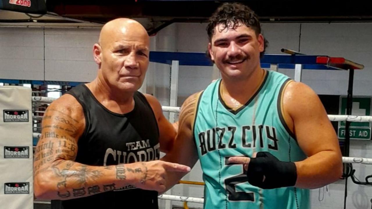 Te Whare with trainer Mark ‘Chopper’ Burgess.