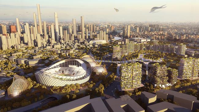 An early concept by Urbis of an Olympic precinct at Victoria Park