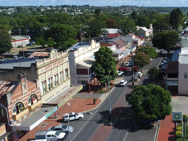 An aerial view of Skinner Street, the South Grafton CBD.