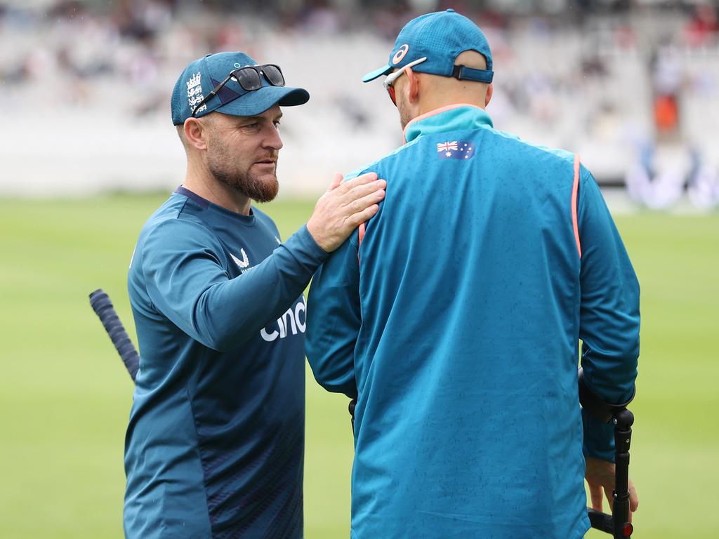 McCullum had been quick to praise the injured Nathan Lyon for his turn at the crease earlier in the Test. Picture: Ryan Pierse/Getty Images