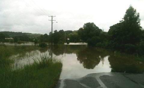 Flooding in Bridge Street, North Lismore, in 2010.