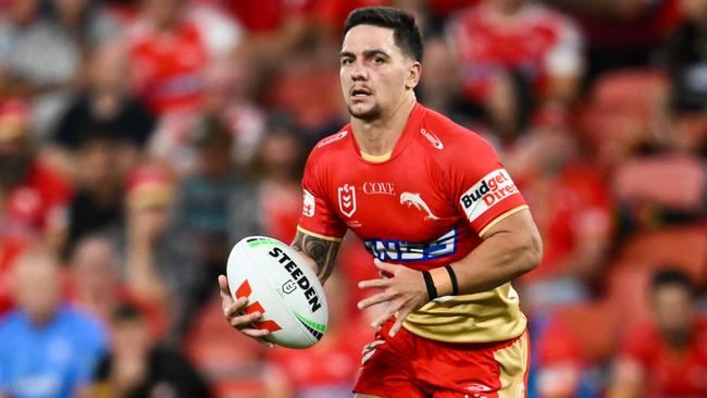 Kodi Nikorima in action for the Dolphins. Picture: NRL Photos