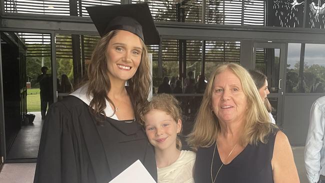 UniSC graduates celebrate at the Brolga Theatre in Maryborough, Qld.
