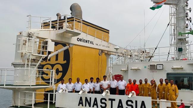 Crew members of the bulk carrier Anastasia stranded aboard their ship for several months as a trade dispute between Australia and China over coal exports intensifies.