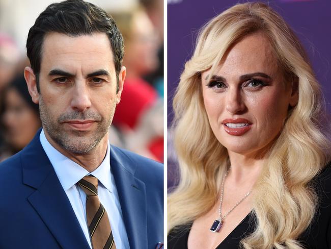 Rebel Wilson and Sacha Baron Cohen.