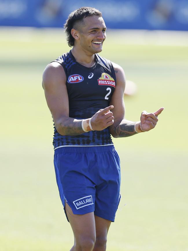 Bulldog Jamarra Ugle-Hagan back at training. Picture: Michael Klein