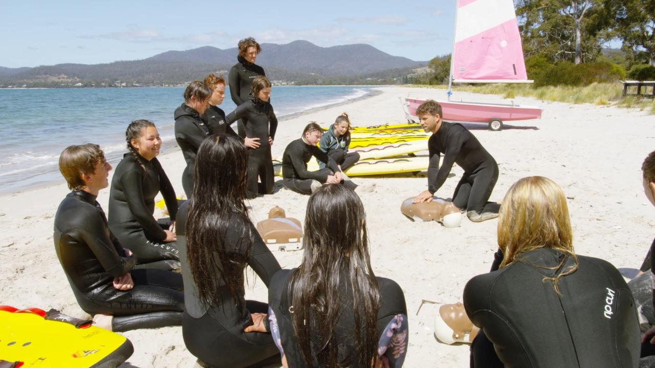 Triabunna District School students recently honoured late teacher Sean McCarthy, who implemented the school's outdoor education programs. Picture: Supplied