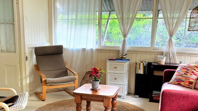 Access to a shared living space and kitchen is included for this private room space. Picture: Airbnb