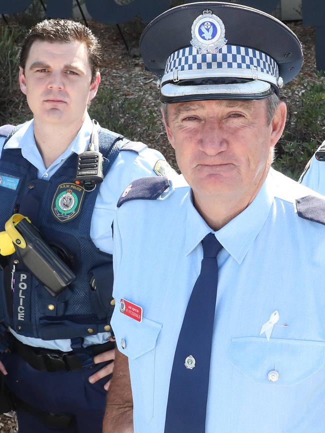 Blacktown Chief Inspector Bob Fitzgerald (right). Picture: David Swift