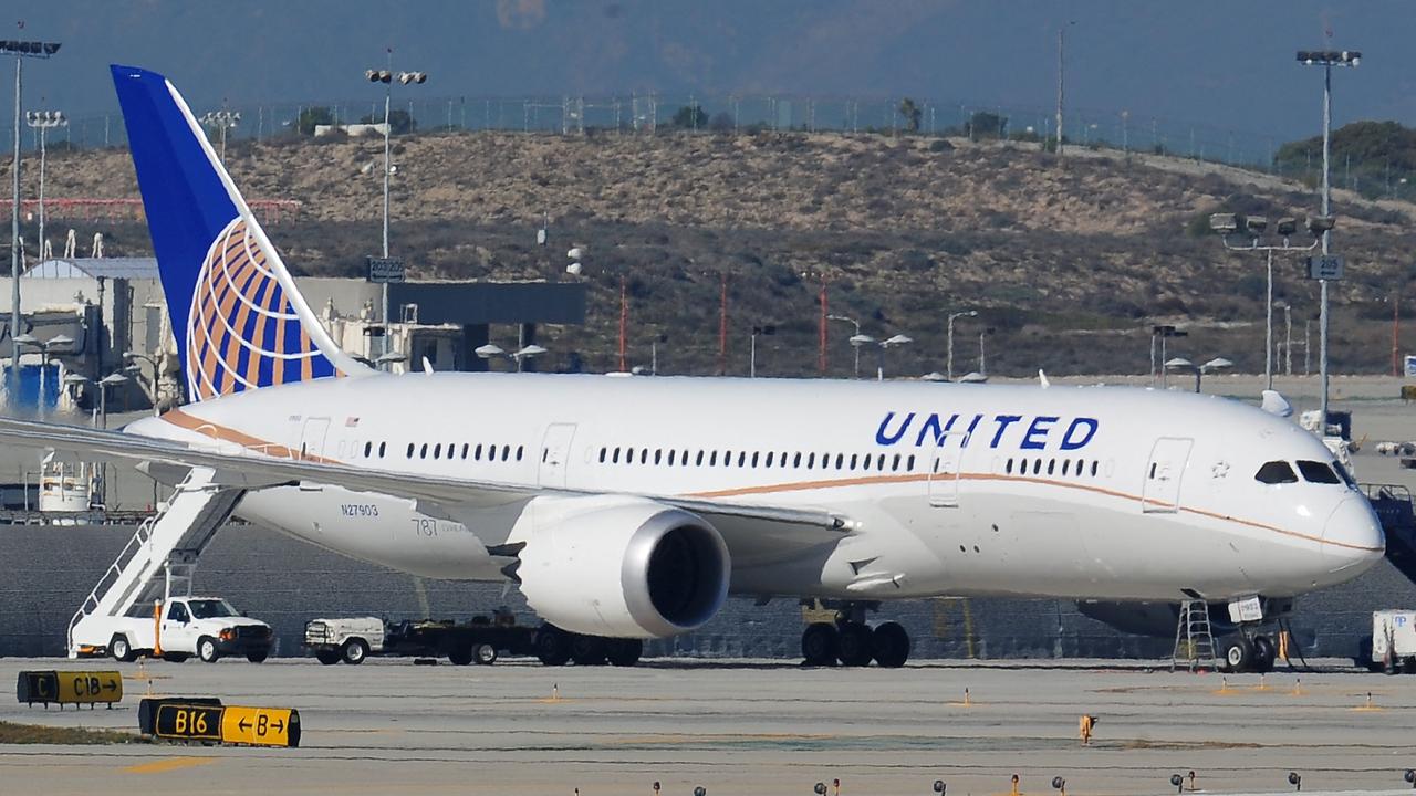 Crew on the United Airlines Boeing 787 were told to land on the wrong runway. File image. Picture: Robyn Beck/AFP