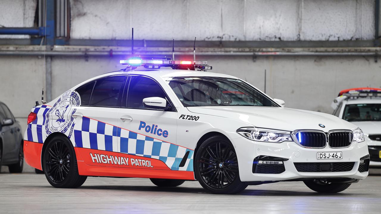 NSW Police cars have minimal marking on the front end, making them hard to spot. Picture: Sam Ruttyn