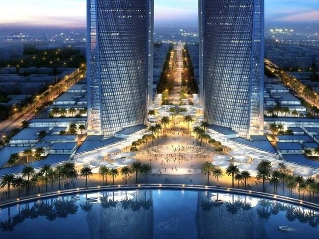 Lusail stadium artwork. Picture: