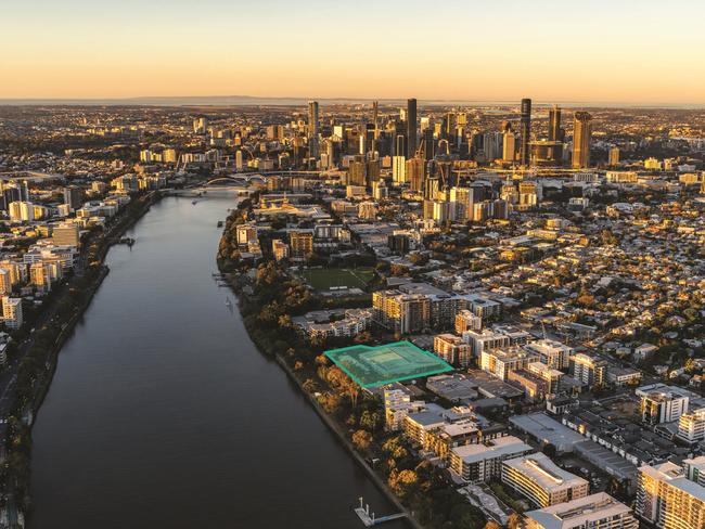 The 1.25ha riverfront site at 117 Victoria St, West End bought by Traders in Purple.