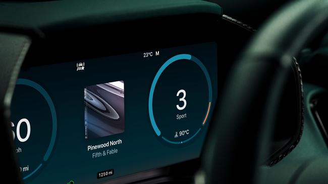 Aston Martin Apple CarPlay Ultra. Picture: Supplied