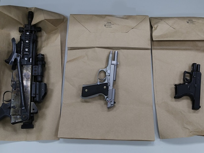 Some of the weapons allegedly supplied by the man. Picture: NSW Police