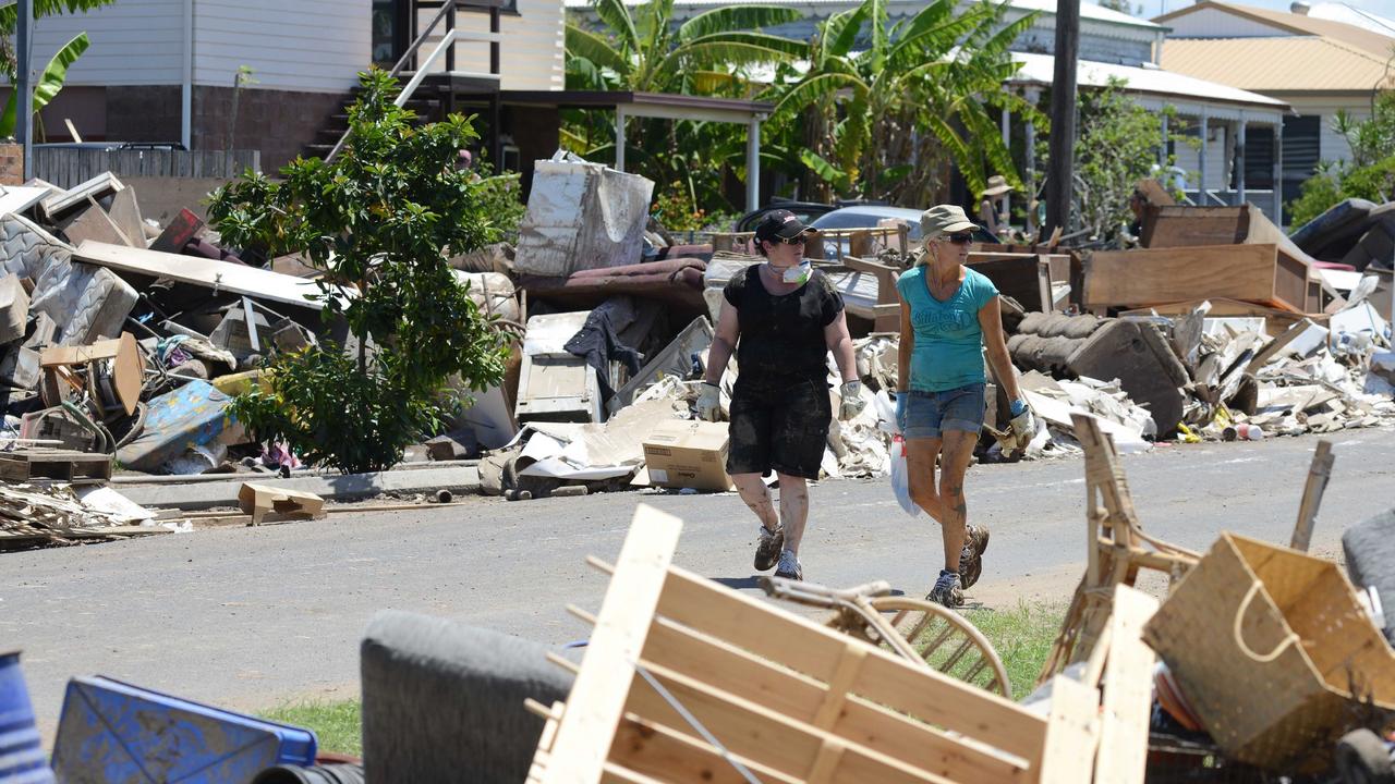 News Courier Mail, Bundaberg 4.2.2013, North Bundaberg streets are filled with rubbish from the flood affected houses. Photo Paul Beutel