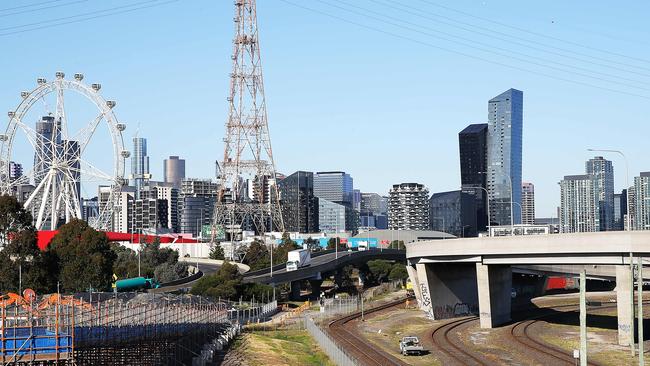 West Gate Tunnel Project. Works along Footscray Rd. Picture: Ian Currie