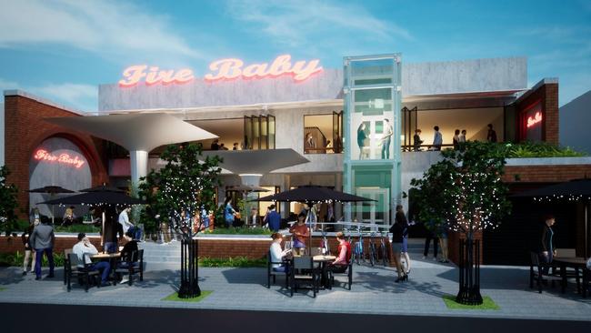 An artist impression of the proposed Five Baby restaurant on Welch St at Southport. It has been proposed by Michael Geoffrey Read