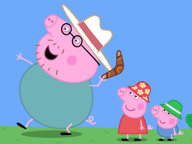 Peppa Pig has also been accuse of dad-shaming, by painting Daddy Pig as ‘incompetent’. Picture: Supplied