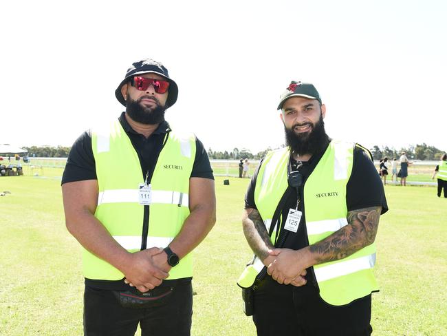 Bairnsdale Cup 2025. John Latu and Ray Raydan. Picture: David Smith