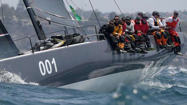 Ichi Ban at the start of the Sydney to Hobart. Pic: AAP/Dan Himbrechts.