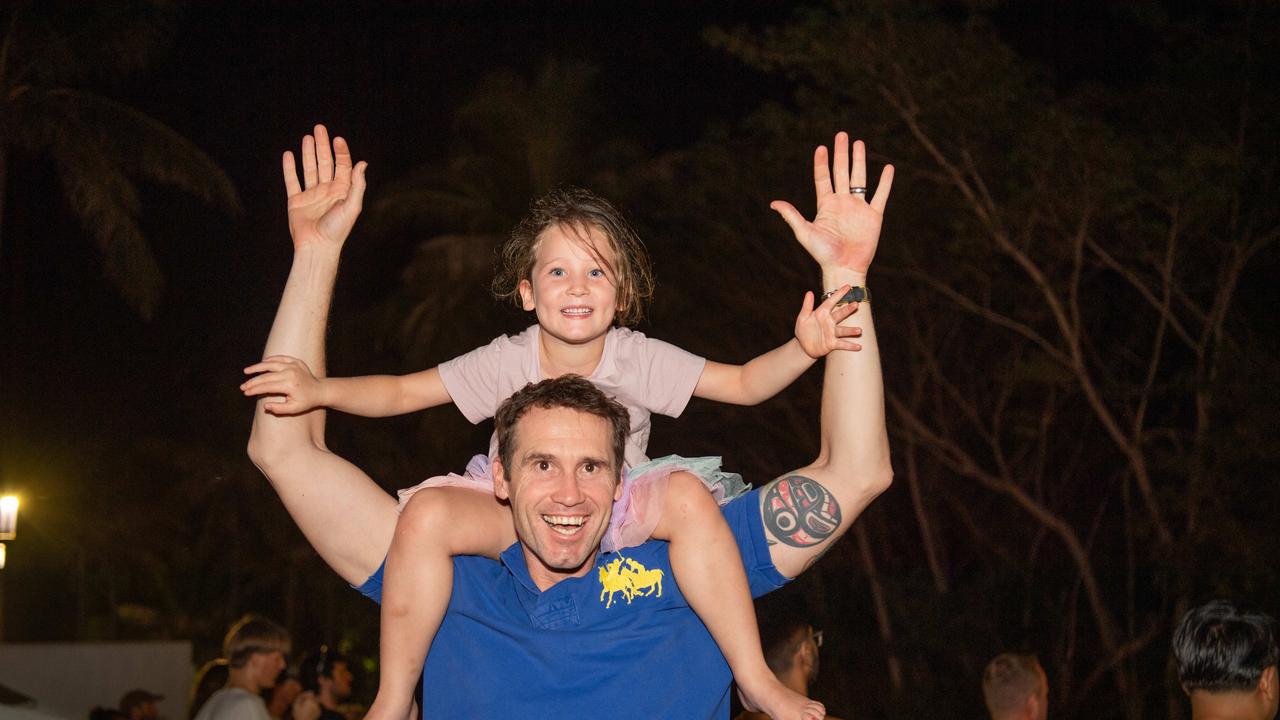 Keith Balmer and Eve Balmer celebrates Territory Day at Mindil Beach, Darwin. Picture: Pema Tamang Pakhrin