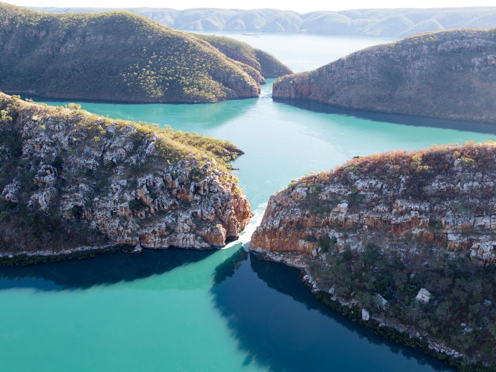 <h2>RIDE THE HORIZONTAL FALLS IN TALBOT BAY</h2> Western Australia has two horizontal falls, and both can be found in Talbot Bay. These incredible natural wonders are considered <a href="https://www.australiasnorthwest.com/business/attractions/horizontal-falls" target="_blank">horizontal falls </a>because of the massive volume of water that is forced through two narrow cliff passages as the tide ebbs and flows, creating a variation in the water of up to four metres. Base yourself in Broome or Derby and take a trip to the falls for a thrilling, adrenaline-filled ride unlike any other.