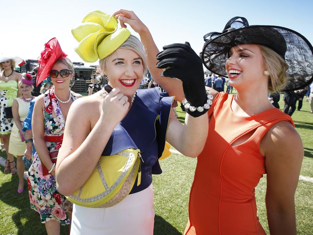 Hats and fascinators have become a staple of the racing carnival. Picture: David Caird.