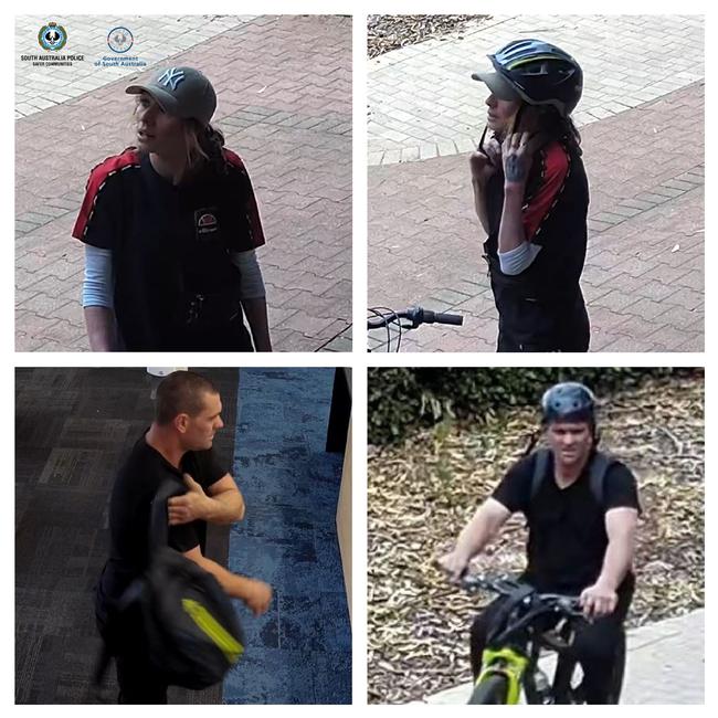 The man and woman pictured at Playford International College on Philip Highway at Elizabeth on June 1 may be able to assist with a police investigation. SA Police