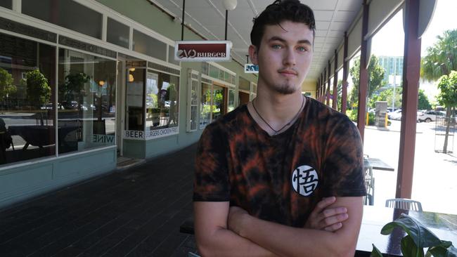 Night worker at Evo Burger Zack White supports a recently announced Cairns Regional Council strategy to address rough sleepers and problem youth in the city centre. Picture: Peter Carruthers