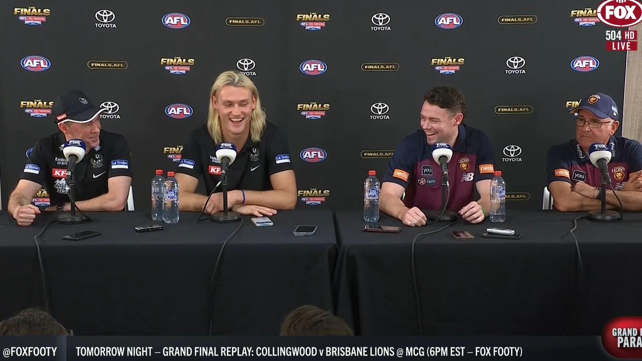 A funny little moment during the grand final parade press conference.