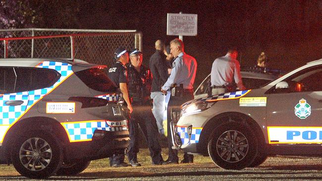 Police at the scene at Zillmere. Picture: John Gass