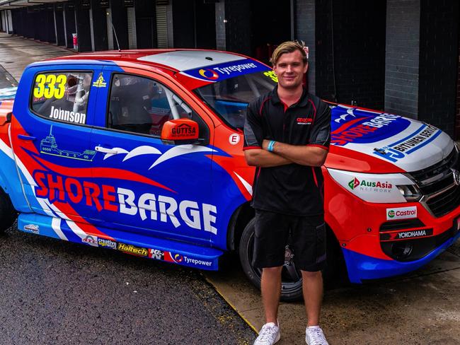 Rossi Johnson in front of his new look Colorago ahead of the 2025 V8 SuperUtes season. Picture: Tamara Jade Media