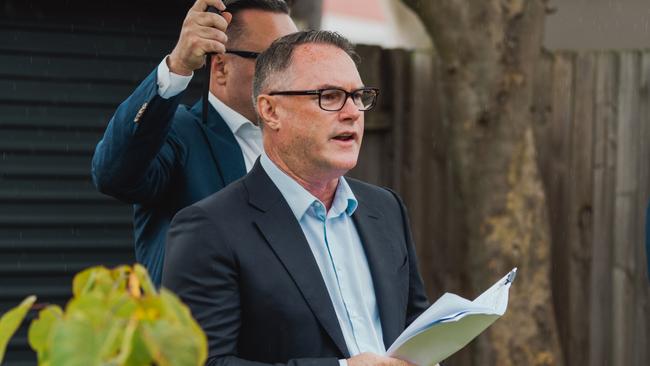 McGrath Estate Agents founder John McGrath at a recent Lilyfield auction.