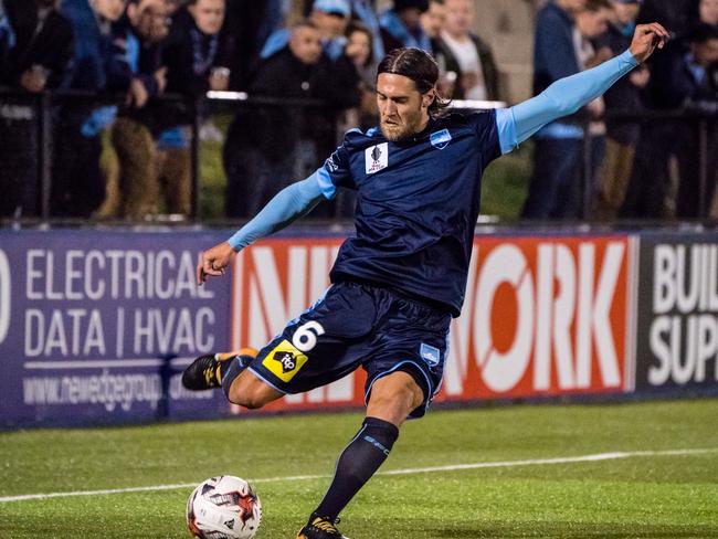 Sydney FC midfielder Josh Brillante during the club's FFA Cup match against Bankstown. Picture:  Jaime Castaneda. Source: supplied.