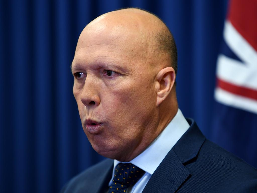 Peter Dutton said Victorian Health Minister Jenny Mikakos “needs to go”. Picture: NCA NewsWire / Dan Peled