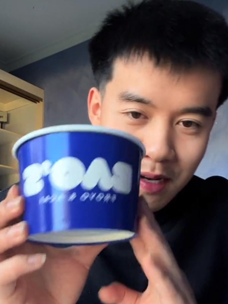 Bao shares his froyo business journey on TikTok. Picture: TikTok