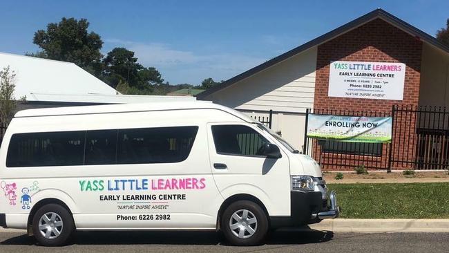 The bus that the two-year-old was left in outside Yass Little Learners.