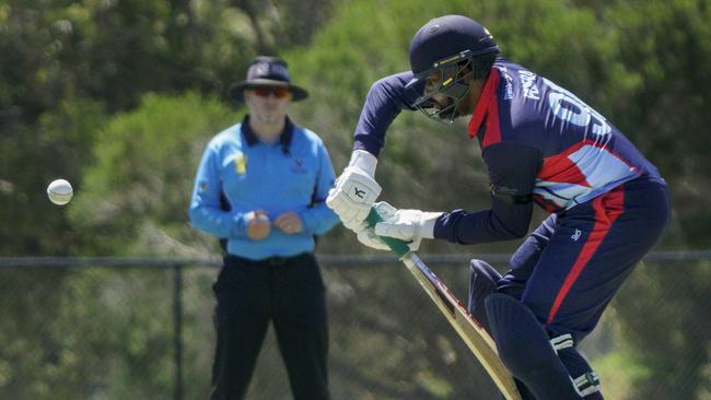 Sahan Perera top scored for Dandenong. Picture: Valeriu Campan