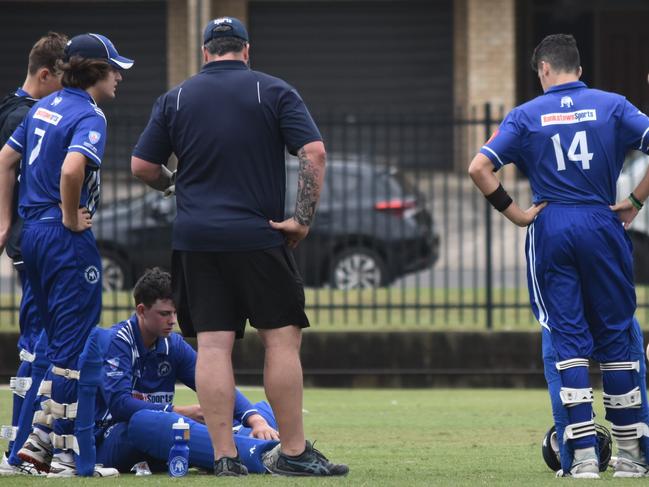 Bankstown enjoys a breather at drinks during last season’s Green Shield competition. Picture: Sean Teuma.