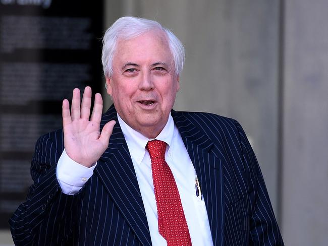 Businessman and former federal MP Clive Palmer leaves the Planning and Environment Court in Brisbane, Friday, July 21, 2017. Mr Palmer attended a mediation over legal matters relating to his collapsed Townsville nickel refinery. (AAP Image/Dan Peled) NO ARCHIVING