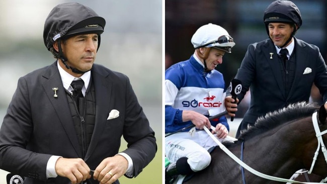 Billy Slater on horseback at Derby Day.