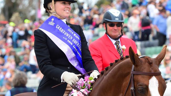 Royal Melbourne Show 2014 Wednesday. Garryowen. Show Horses. Pictured: 2014 Garryowen winner Shae Hanger riding Chosen One. PICTURE: ZOE PHILLIPS