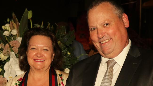 Cattle empire: Businesswoman Gina Rinehart and S Kidman and Co chief executive David Larkin.