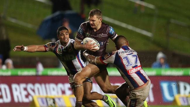 Tom Trbojevic in action for the Sea Eagles. Picture: Brett Costello.