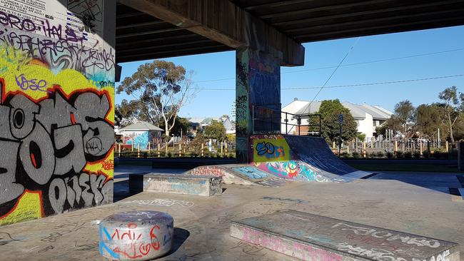 Graham St skate park in Port Melbourne where one of the incidents took place. Source: Supplied