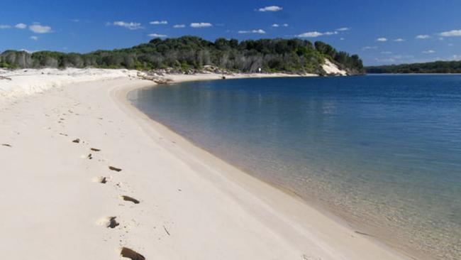 A light plane crashed into the water near Gaagal Wanggaan National Park on Saturday afternoon. Picture: NSW National Parks