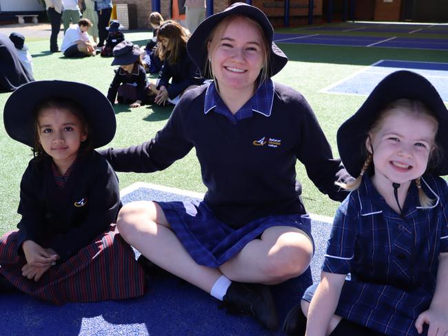 Ballarat Christian College preps started their first morning with Year 12 buddies. Picture: Ballarat Christian College