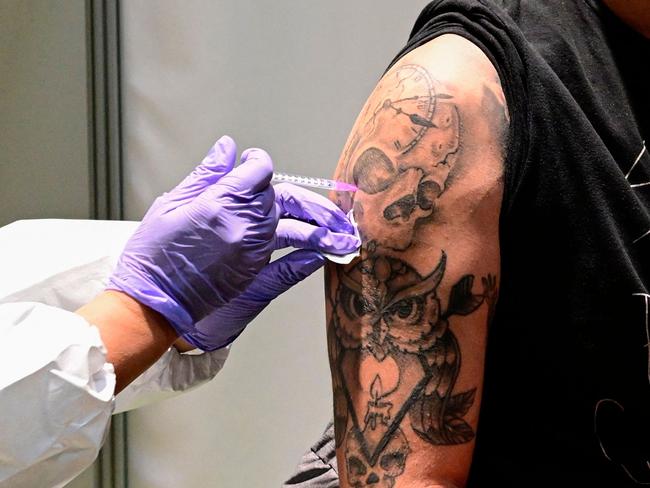 A man receives the Novavax vaccine in Berlin. Picture: AFP